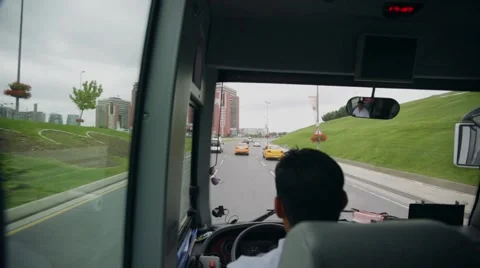 Bus trip to Istanbul, view from the window Stock Footage 67532161