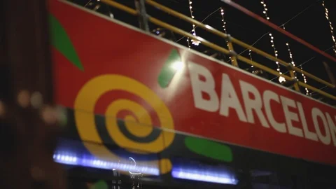 Bus Turistic Barcelona Stock Footage 120801245