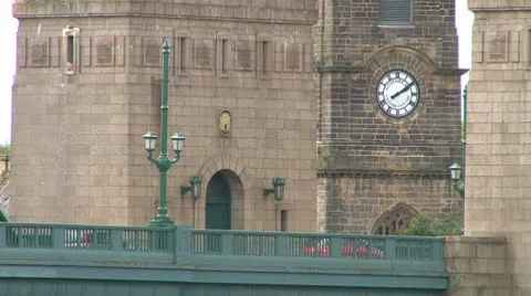 Bus on Tyne Bridge Stock Footage 8950672