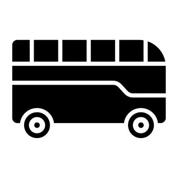 Bus Vector Icon Design Illustration Stock Illustration