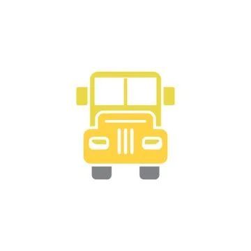 Bus vector icon logo design Stock Illustration