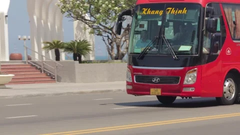 Bus in Vietnam in motion Video stock 241492823