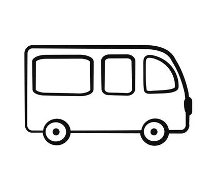 Bus on a white background. Silhouette. Vector. Stock Illustration