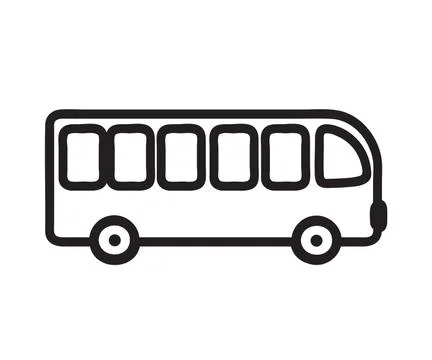 Bus on a white background. Silhouette. Vector. Stock Illustration