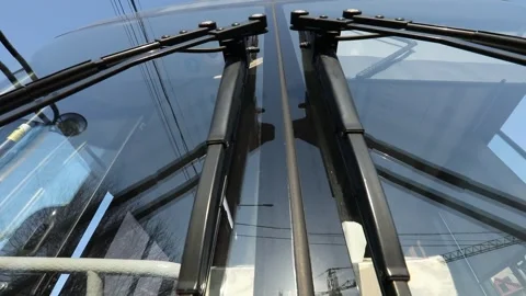 Bus windshield Stock Footage 322987602