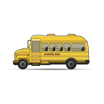 Bus in yellow Stock Illustration