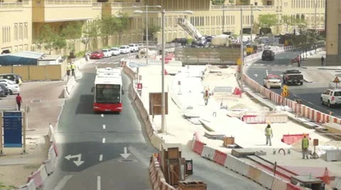 Bus zoom tilt Video stock 12436749