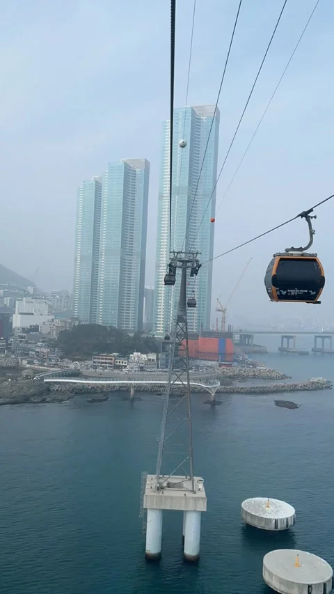 Busan cable car timelapse Stock Footage 245384532