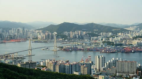 Busan Day to Night Timelapse Vidéo 336094460