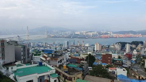 Busan from high Stock Photos