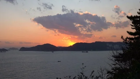 Busan Sunset Stock Footage 101003491