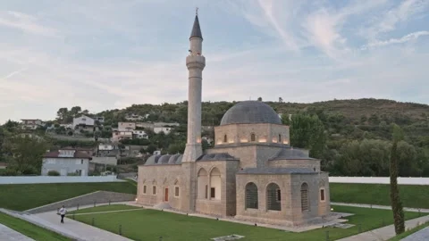 The busatli mehmet pasha mosque in shkoder albania Stock Footage 316666923