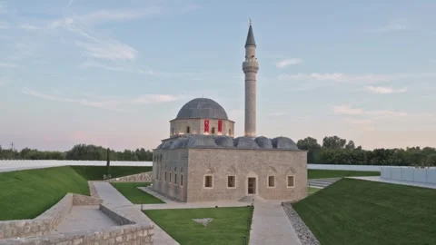 The busatli mehmet pasha mosque in shkoder albania Stock Footage 316666946