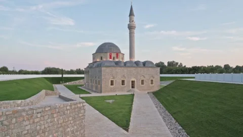 The busatli mehmet pasha mosque in shkoder albania Stock Footage 316666967
