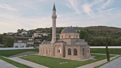 The busatli mehmet pasha mosque in shkoder albania Stock Footage 316666968