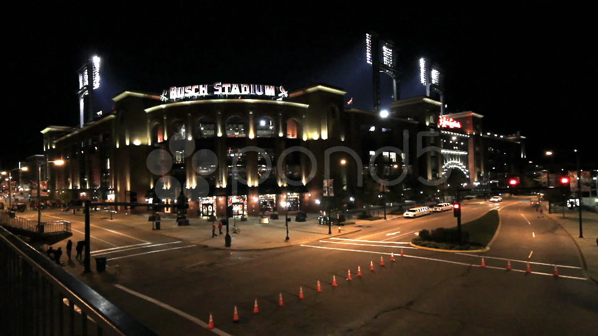 Busch stadium at night, Stock Video