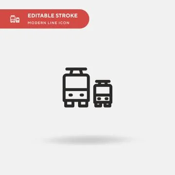 Buses Simple vector icon. Illustration symbol design template for web mobile  Stock Illustration