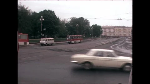 Buses on Street Video stock 278399407