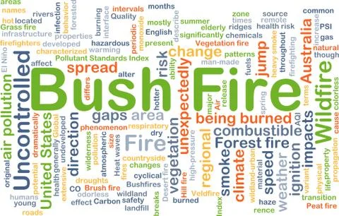 Bush fire background concept Illustrazione stock