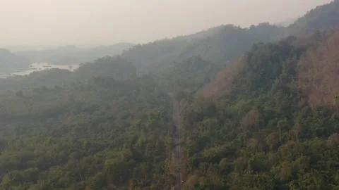 Bush fire on the mountain Stock Footage 133849582