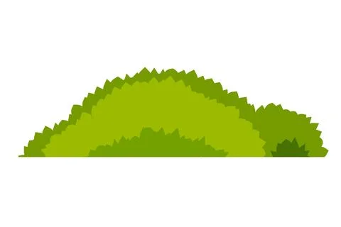 Bush flat illustration Stock Illustration