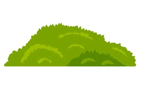 Bush flat illustration Stock Illustration