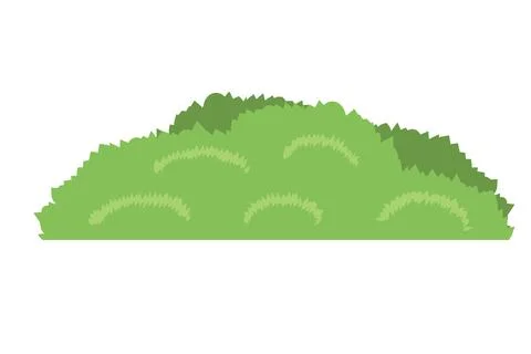 Bush flat illustration Stock Illustration