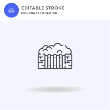 Bush icon vector, filled flat sign, solid pictogram isolated on white, logo Stockillustratie