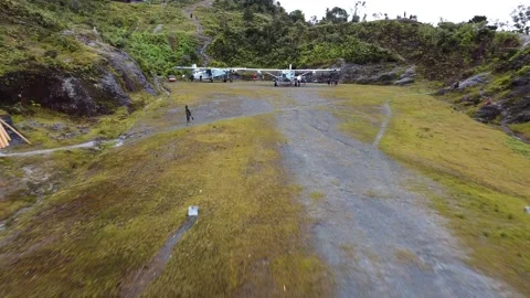 Bush Plane Jungle Runway Stock Footage 171732275