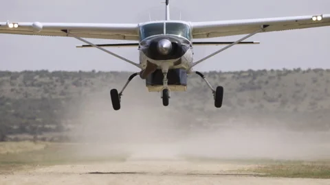 Bush Plane Taking off Stock Footage 245050527