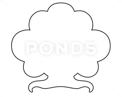 Bush with roots, small plant - vector linear illustration for coloring ...