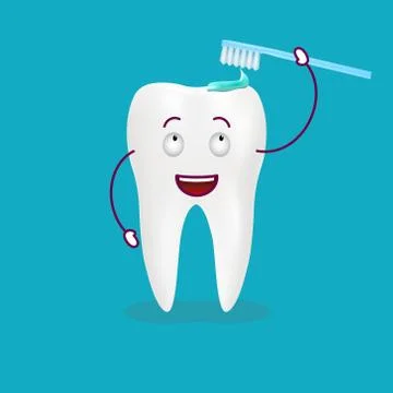 Bush The Tooth Is Fine Isolated On A Background. Vector Illustration. Stock Illustration