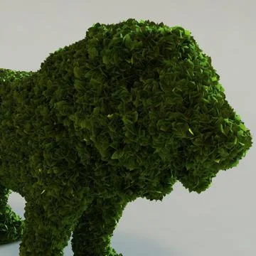 Bushes in the form of animals 3D Model