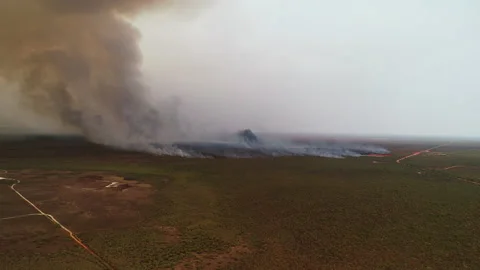 Bushfire in the Kimberley Stock Footage 166166440