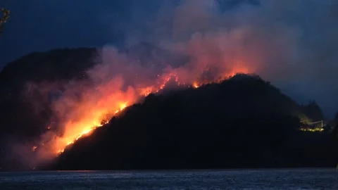 Bushfire Lago Como Stock Footage 240524810