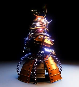 Bushido armor- Samurai warrior armor Japanese style .3D rendering Stock Illustration