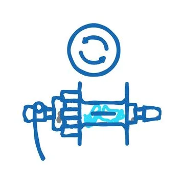 Bushing maintenance and adjustment icon doodle illustration Stock-Illustration