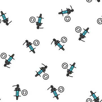 Bushing maintenance and adjustment vector seamless pattern Stock Illustration