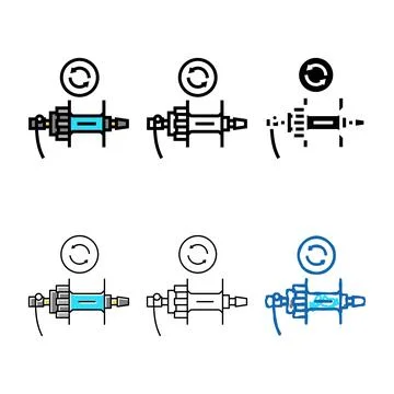 Bushing maintenance and styles adjustment color icon vector Stock-Illustration
