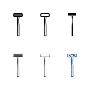 Bushing variations hammer tool color icon vector Stock Illustration