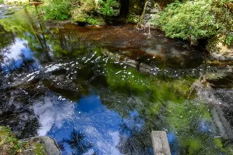 Bushkill Falls, often referred to as the Niagara of Pennsylvania, is a famo.. Stock-Fotos