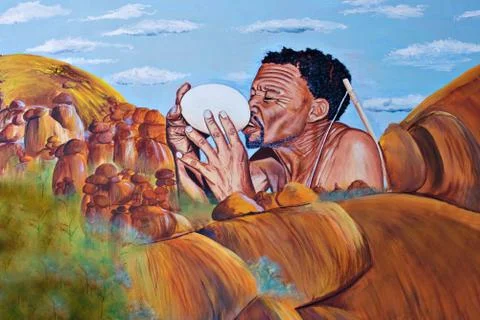Bushman basarwa Stock Photos
