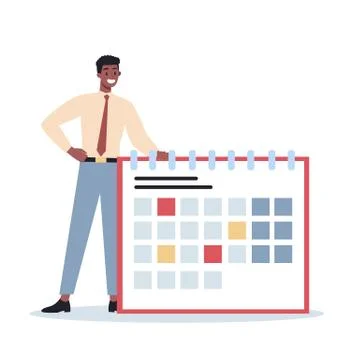 Businees character do planning concept. Idea of business plan Stock Illustration