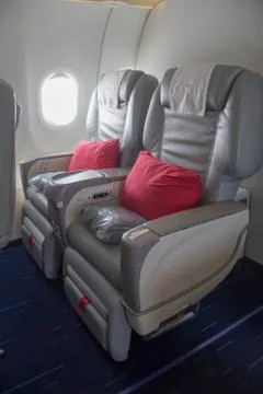 Busines class seats Stock Photos