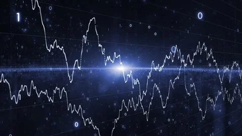 Busines cyberspace binary numbers network with graphs motion background Stock Footage 345525718