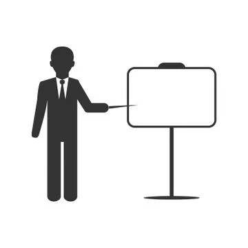 Busines flip chart icon. Vector illustration, flat design. イラスト素材