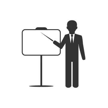 Busines flip chart icon. Vector illustration, flat design. Stock-Illustration