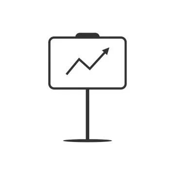 Busines flip chart icon. Vector illustration, flat design. Stockillustratie