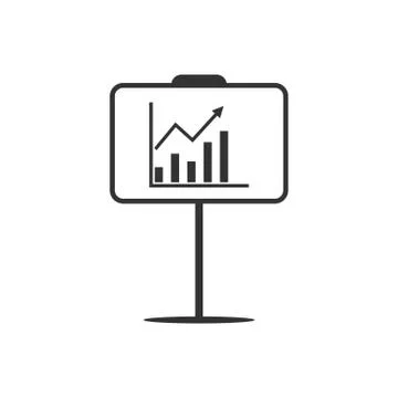 Busines flip chart icon. Vector illustration, flat design. Stock Illustration