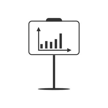Busines flip chart icon. Vector illustration, flat design. イラスト素材